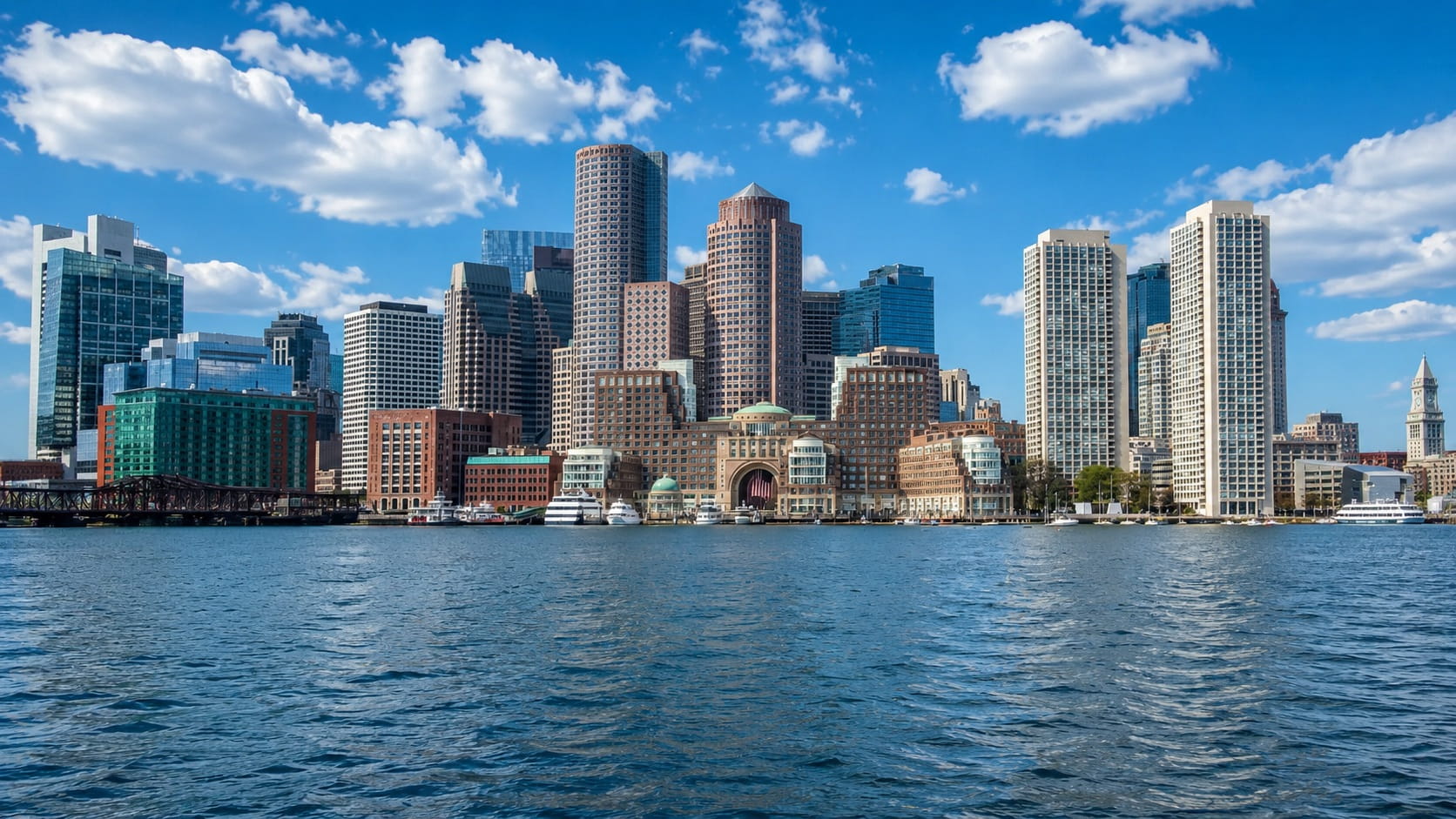 Whale watching tours Boston MA — two humpback whale flukes diving in the Atlantic