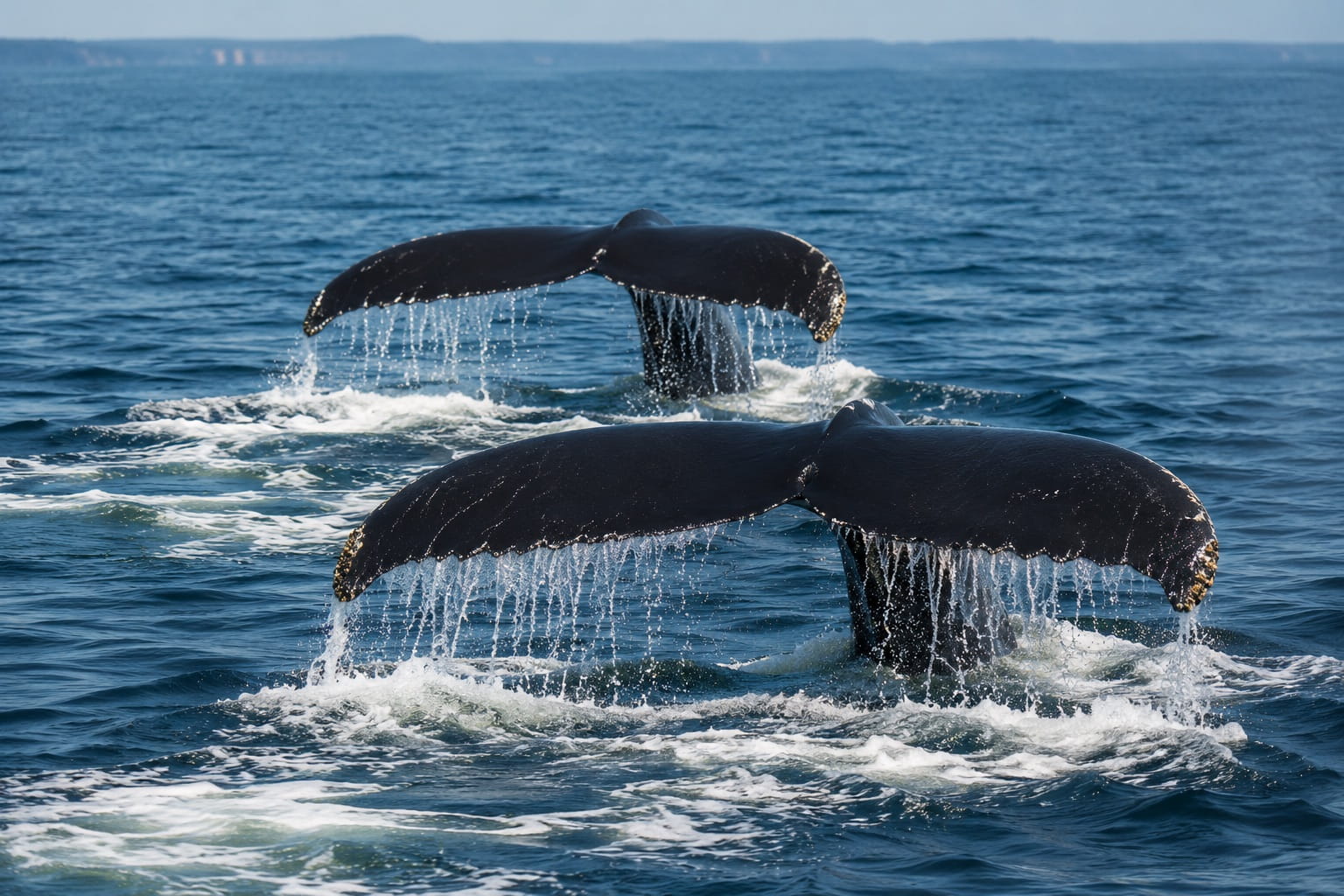 Whale watching tours Boston USA — Boston harbor skyline viewed from the water